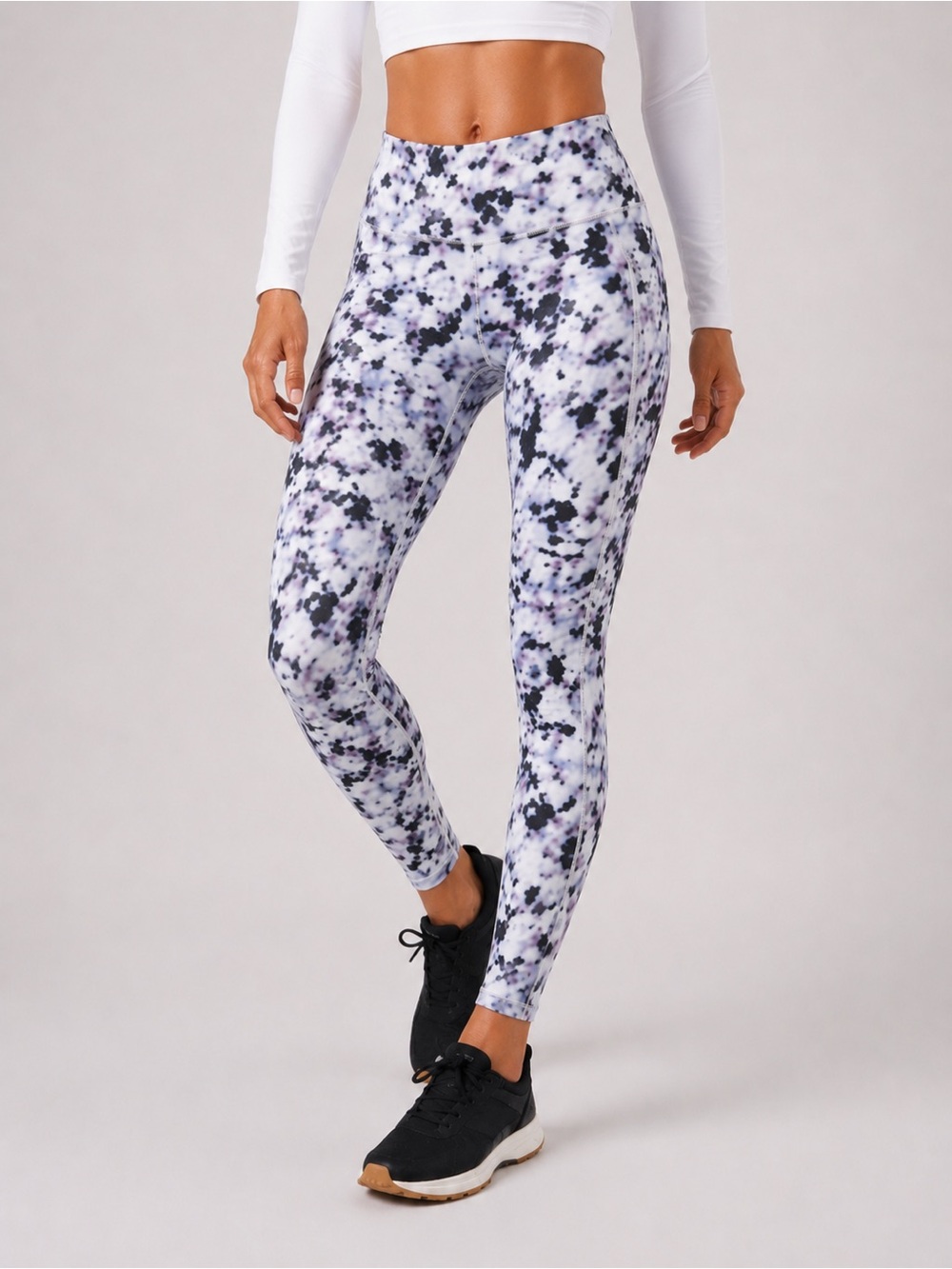 Athleta Rainier Tight Leggings S Fleece Lined High Rise Winter Running Pocket